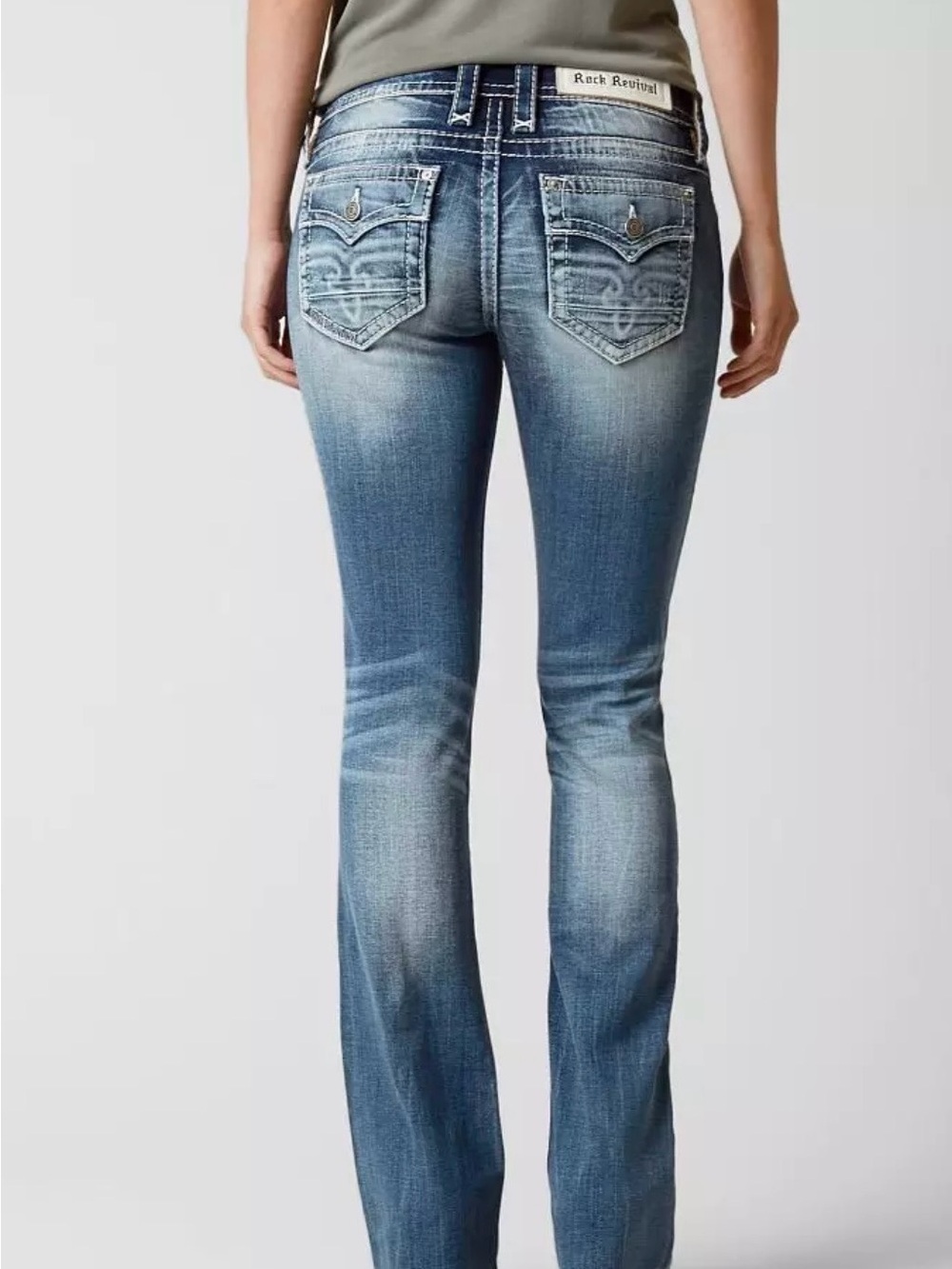 EUC Rock Revival Melora B200 Low Rise Bootcut Jeans Size 31 Y2K Western - Picture 3 of 8